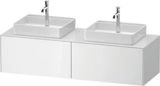 Duravit White Tulip Konsolenwaschtischunterbau wandhängend Weiß Hochglanz 1300x550x408 mm - WT4865B8 WT4865B85850000