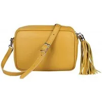 ITALYSHOP24 Schultertasche Made in Italy Damen Leder Tasche Umhängetasche CrossOver Brusttasche, PREMIUM Bodybag Handytasche Bauchtasche Gürteltasche Reise Freizeit