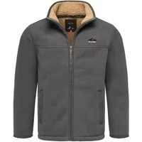 Amaci&Sons Fleecejacke OCONTO Fleecejacke Herren Teddyfell Sweatjacke Plüsch Fleecepullover warm gefüttert