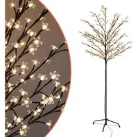 Spetebo LED-Dekofigur Kirschblüten Baum für Außen mit 180 LED Blüten (Anzahl, 1 St., Set), mit biegsamen Ästen