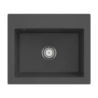 Villeroy und Boch Subway 60 S Einbauspüle 330900i4 Spülbecken, 600 x 510 mm, graphit CeramicPlus