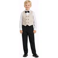 Lorey Medtec Anzug 4-teilig Jungen Outfit, 4er Set: Hemd, Weste, Hose, Fliege, 100% Baumwolle (Hemd + Weste + Hose + Fliege)
