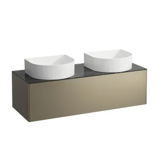 LAUFEN Waschtischunterschrank SONAR f.WT H812340/1/2/3 1 Schubl 1175x455 Ausschn li Titan? Ma H4054240341421