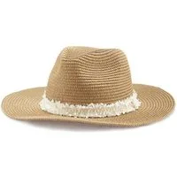 LASCANA Strohhut Sonnenhut, Sommerhut, Kopfbedeckung, Hut im sommerlichen Look mit breiter Krempe und modischem Textilband