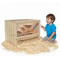 Mucola Kleintierkäfig Nagerkäfig Kleintierstall Mäusekäfig Holz Etagen Hamsterkäfig, 5 Etagen