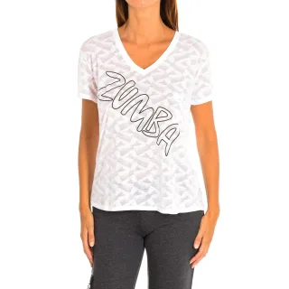 Sportliches Damen-T-Shirt mit kurzen Ärmeln und V-Ausschnitt Z1T00587
