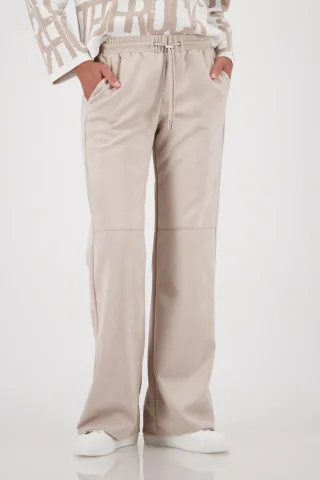 monari - Straight-Leg-Velour-Hose lattemacchiato - Gr. - 44