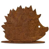 Rostikal Gartenfigur Dekofigur Igel 23,5 cm Deko Gartendeko, echter Rost