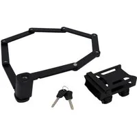 FISCHER Fahrrad Faltschloss Faltschloss 110cm XL mit Halter (3-tlg)