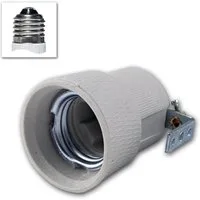 EGB Lampenfassung Porzellan-Fassung E27 250V/4A, Befestigungsbügel