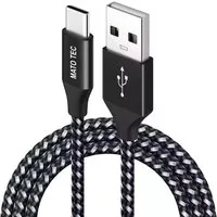 Alpha Electronics USB C Datenkabel SCHNELL Ladekabel für Samsung usw.- mehrere Längen USB-Kabel, USB-C, USB Typ A (50 cm), Schwarz, Rot, Silber, Blau