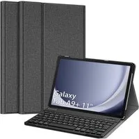 Fintie Tablet-Hülle +Tastatur für Samsung Galaxy Tab A11+ Plus 11" 2025/A9+ Plus 11'' 2023, Keyboard Cover mit Magnetisch Abnehmbarer Deutscher Bluetooth Tastatur