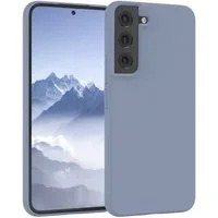 EAZY CASE Handyhülle Premium Silikon Case für Samsung Galaxy S22 5G 6,1 Zoll, Hülle mit Kameraschutz Bumper Case stoßfest Handy Softcase Eis Blau