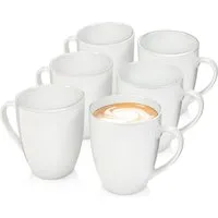 SÄNGER Becher Set New Port Weiß, Porzellan, 6-tlg. Kaffeebecher Set, Erweiterbar, 350 ml, PREMIUM COLLECTION