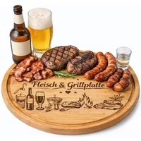 Trollingshop Schneidebrett für Grill- und Fleischfans, tolles Geschenk, Holz, (tolles Schneidbrett mit Motiven), Geschenk für Grillfans