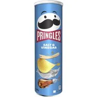 Pringles Knabberei, Pringles Salt and Vinegar Chips Stapelchips Packung 185g