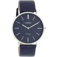 OOZOO Quarzuhr Vintage Damenuhr C20328 Lila Lederband Lila 40 mm