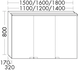 Burgbad Sp.-Schr.rc40 S.L.Matt 800x1500x170 Schwarz Matt, SPMX150LF4512 SPMX150LF4512