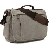 TAN.TOMI Umhängetasche Umhängetasche Herren Schultertasche 15.6 Zoll Kuriertasche aus Canvas, Hochwertige Herrentasche Schultertasche/Kuriertasche/Messenger Bag