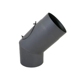 Bertrams Bogen 07SB45-130T 130 x 2 mm, 45Grad, 2-tlg., feststehend, mit Tür, gussgrau