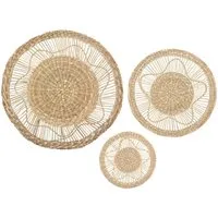 Atmosphera Créateur d'intérieur Wanddekoobjekt Wanddekoration aus Seegras, 3 Ringe (1 Stk., Deko-Objekt)