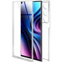 ONEFLOW Handyhülle für Samsung Galaxy S23 Ultra Hülle Komplett Schutz Touch Case 6,8 Zoll, 360 Grad Schutzhülle Transparent Rundumschutz Durchsichtig Beidseitig
