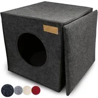 KaraLuna Tierbett Katzenhöhle aus Filz fürs Regal I Katzenbett Katze Schlafplatz