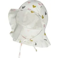 Sterntaler® Sonnenhut UV-Schutz 50+ Sonnenhut Herzen (1-St) Kunstfaser-Sonnenhut mit Herzen, Größenband, Band, Schutz, Bio