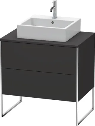 Duravit XSquare Konsolenwaschtischunterbau bodenstehend Graphit Supermatt 800x548x778 mm - XS4920080 XS492008080