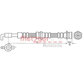 Metzger Bremsschlauch vorne Mazda 626 Xedos