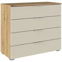 OTTO home Schubkastenkommode Sideboard Schubladenkommode AGORDO mit Dekor- oder Hochglanzfront (in zwei Griff-Farben, Breite 80 cm), vier große und geräumige Schubladen mit viel Stauraum MADE IN GERMANY