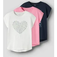Name It T-Shirt NKFVIGEA 3P CAPSL TOP LNOOS (Packung, 3-tlg) Baumwolle, regular fit