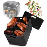 Duronic Silikonform AFL1 für Heißluftfritteuse, 2 Antihaft Silikoneinsätze für Airfryer, Wiederverwendbar, BPA-frei, 21 x 14 x 11 cm