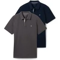 TOM TAILOR Poloshirt (Packung, 2-tlg) im Doppelpack