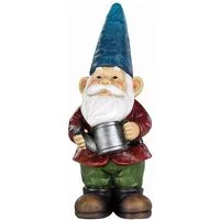 MARELIDA Gartenzwerg HANS Zwerg mit Gießkanne Dekofigur Polyresin Gartenfigur Gnom 29cm, (1 St)
