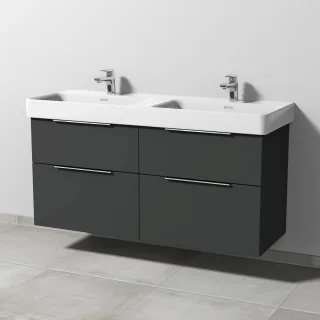 Sanipa 3way Waschtischunterbau zu Laufen Pro S Waschtisch mit 4 Auszügen, Graphit-Matt UP7711B