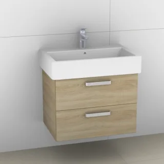 Artiqua 411 Waschtischunterschrank für Vero 045470 Castello Eiche quer NB, 411-WU2L-D26-7134-426 411-WU2L-D26-7134-426