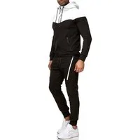 L.gonline Freizeitanzug Herren Jogginganzug, Freizeitanzug 984 (Kapuzenjacke mit Reißverschluss, Hose, 2-tlg., im modischem Design), Fitness Freizeit Casual