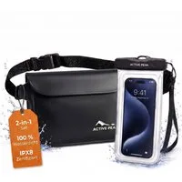 Active Peak Drybag Wasserdichte Tasche, Bauchtasche & Wasserdichte Handyhülle (2-tlg), Waterproof Bag für Kajak, Strand, Urlaub uvm.