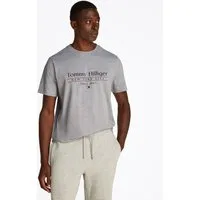 Tommy Hilfiger T-Shirt HILFIGER CENTER STACK TEE mit großem Schriftprint