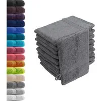 Hometex Premium Textiles Waschhandschuh in Premium Qualität 500 g/m², Feinster Frottier-Stoff 100% Baumwolle, (10er Set), weich, saugfähig, extra schwer & flauschig - TEST BILD TOP MARKE 2025