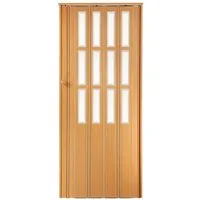 Standom Falttür Schiebetür Buche (Erle) Fenster Schloss H. 203cm Türbreite bis 115 cm (1 Karton, 1-St., 1 Set), teils vormontiert