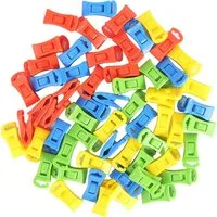 FOUORTUNATE-BEE Wäscheklammern 60 Sockenclips mit Box – für Waschmaschine und Trockner, Sockenhalter mit Haken – direkt vom Waschen in die Schublade
