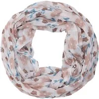 MIRROSI Loop Damen Schal mit Blumen Muster, Weich, Schlauchschal, (ca.45x75cm, zweimal um den Hals wickelbar), Damen Halstuch ideal für Frühling, Sommer oder Herbst
