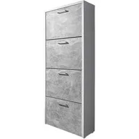 moebel-dich-auf Schuhkipper FULDA 2 (Schuhschrank Schuhregal Schrank Garderobe), mit Doppelwalze