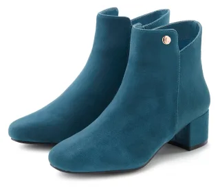 LASCANA Stiefelette "Sommerstiefelette" mit bequemen Blockabsatz, Ankle Boots, Stiefel VEGAN