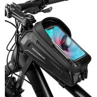 ROCKBROS Fahrradtasche Wasserdicht Handytasche für Smartphone bis zu 6.8 Zoll (Rahmentasche, Lenkertasche), Mit TPU sensitivem Touchscreen für Mountainbikes, Rennrad