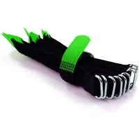 Goodymax Kabelbinder 10 Klettkabelbinder 15 cm grün Haken/Flausch UNTERSCHIEDLICHE SEITEN wiederverwendar Klettband Klettverschluss Kabel Organizer