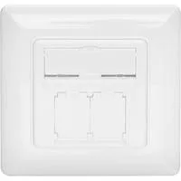 Frontplatte + Einbaurahmen für Multimedia/Keystone, Frontpanel weiß