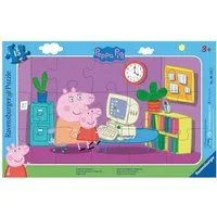 Ravensburger Puzzle Peppa am Computer Rahmenpuzzles 15 Teile, 15 Puzzleteile